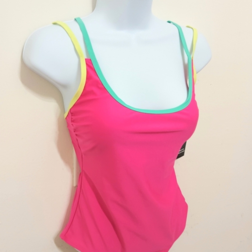 🎁NWT Swimsuit One Piece Push-Up Pads, Stretchable, Adjustable Double Straps - Picture 3 of 16